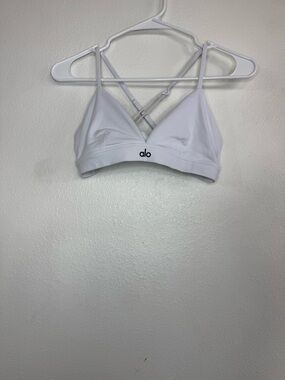 ALO Yoga White Strappy Triangle Bralette